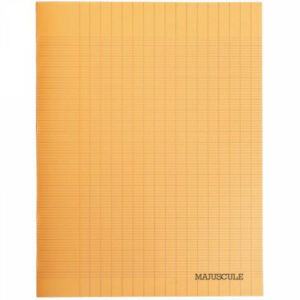 06 - Cahier 24x32 Polypro 96 pages Grands Carreaux Orange