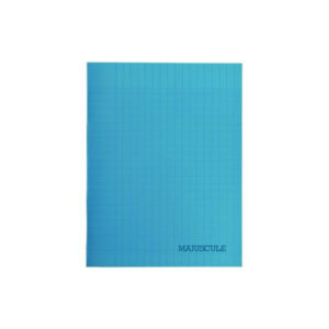 16 - Cahier 17x22 Polypro 96 pages Grands Carreaux Bleu