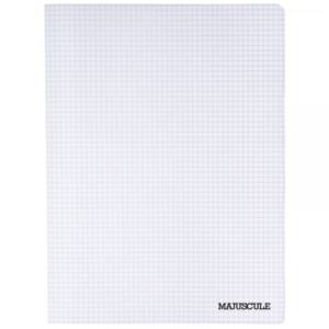 14 - Cahier 24x32 Polypro 96 pages Petits Carreaux Incolore