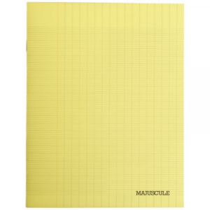 11 - Cahier 24x32 Polypro 48 pages Grands Carreaux Jaune